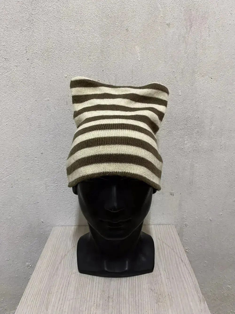 Vintage Japanese Brand Stripe Design Beanie Hat Size ONE SIZE - 3 Thumbnail
