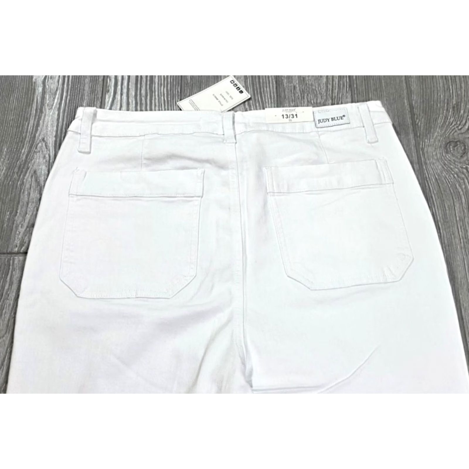 Vintage Judy Blue White High Waist Flare Button Fly Jeans Womens 13/31 actual 32x33 - Size 14 Size 36" / US 14 / IT 50 - 5 Thumbnail