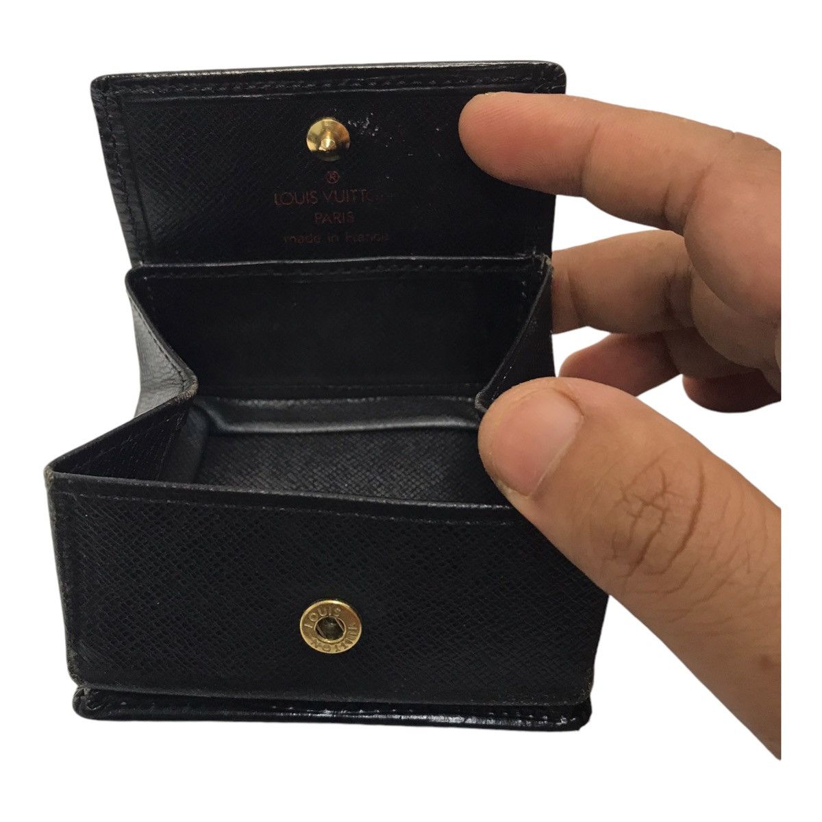 Louis Vuitton Lovis Vuitton Epi Leather Coin Purse Card Wallet Black Size ONE SIZE - 7 Thumbnail