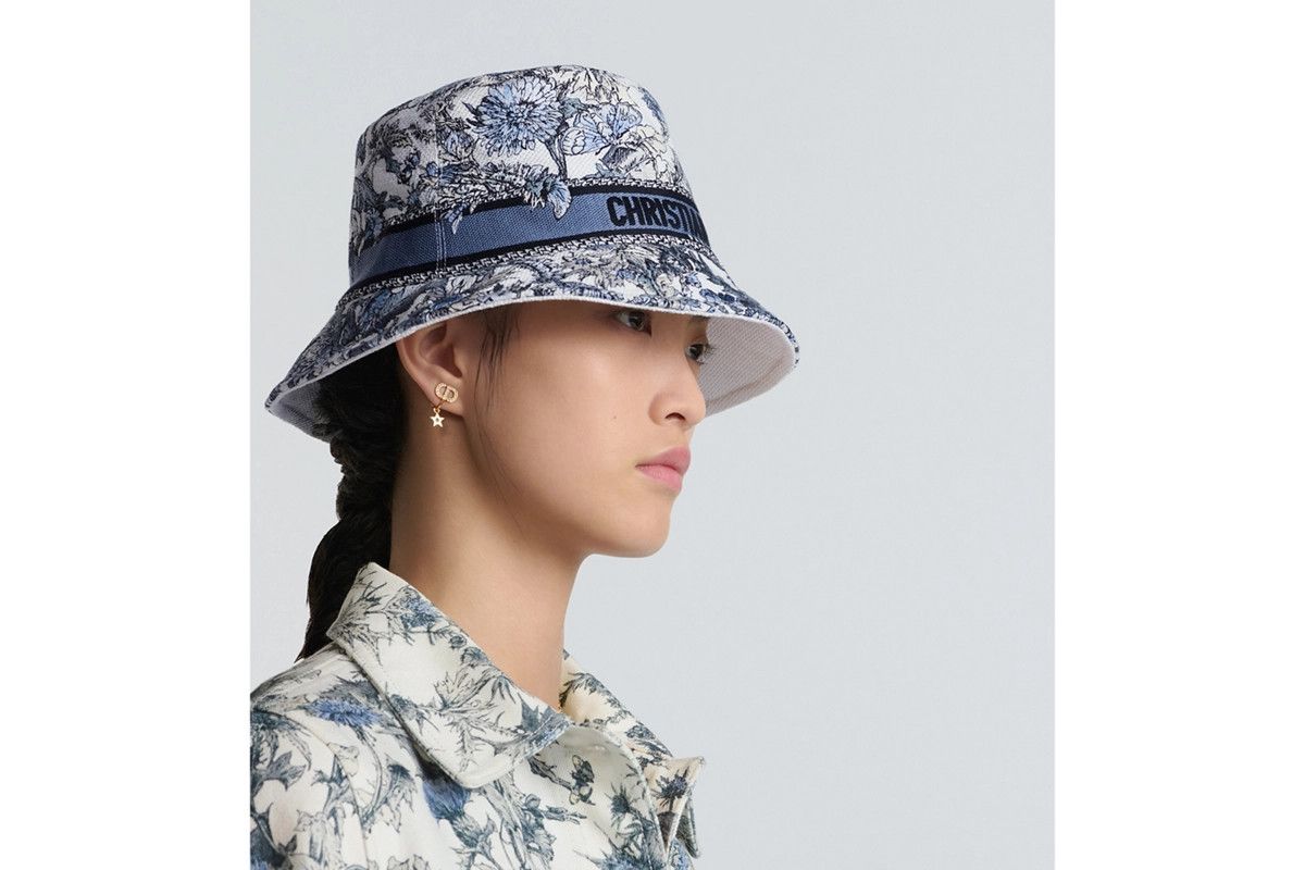 Dior o1bcso1str0226 Size:OS/Small-Brim Bucket Hat in Blue/White Size ONE SIZE - 4 Thumbnail