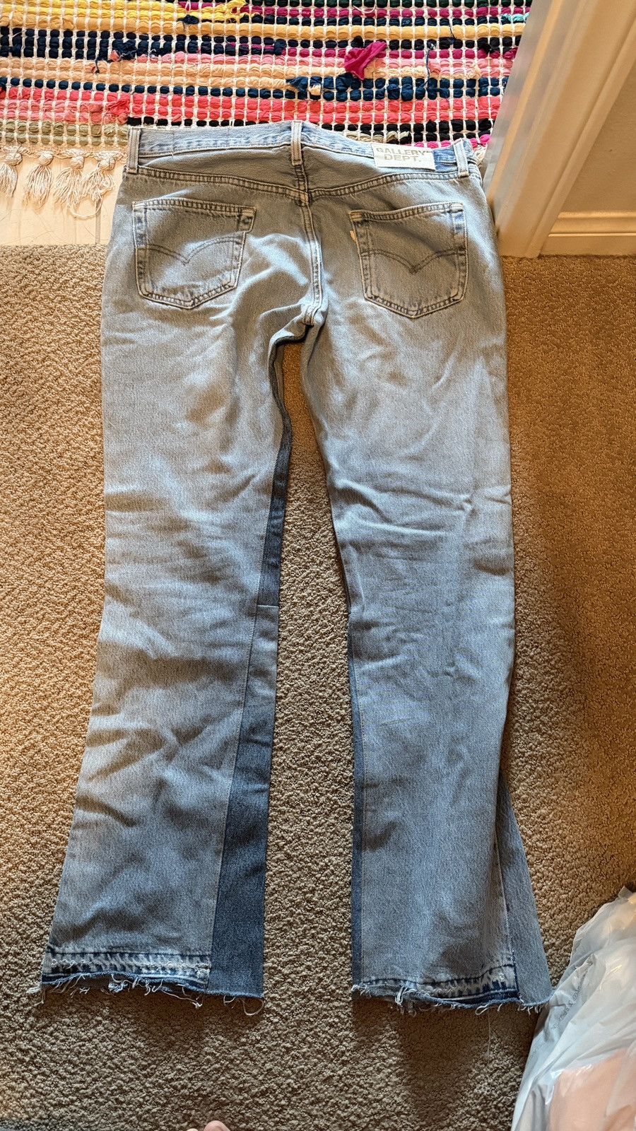 Gallery Dept. Gallery Dept. Light Blue Paint Splatter Flared Denim Men's Size US 33 - 8 Thumbnail