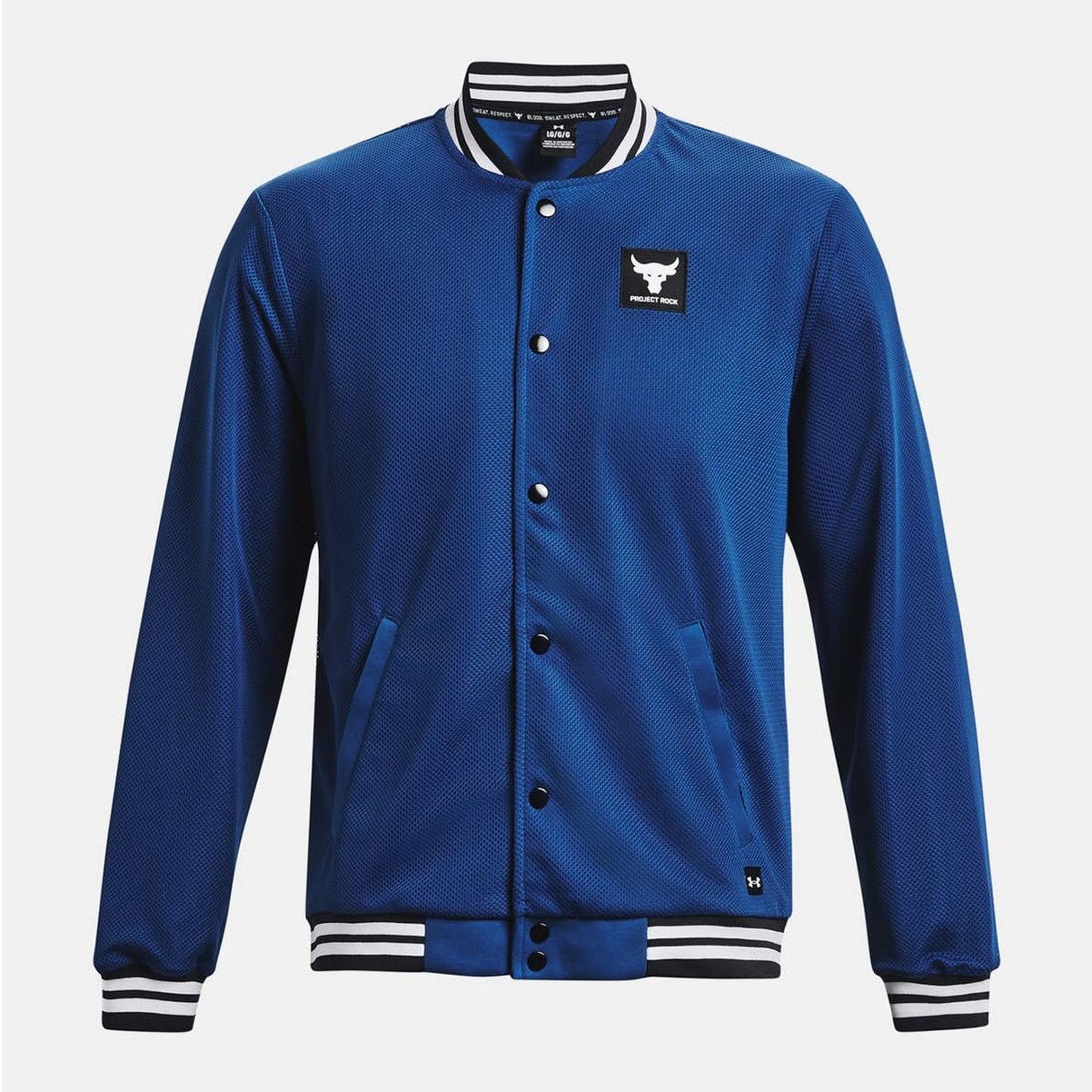 Under Armour Under Armour Project Rock Mesh Varsity Blue Jacket Mens Lrg Size US L / EU 52-54 / 3 - 3 Thumbnail