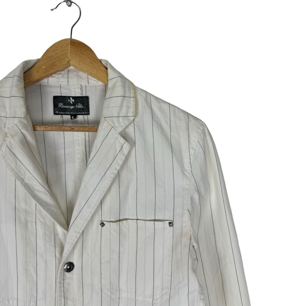 If Six Was Nine ⚡️BERNING SHO STUD STRIPED BUTTON JACKET Size US L / EU 52-54 / 3 - 4 Thumbnail