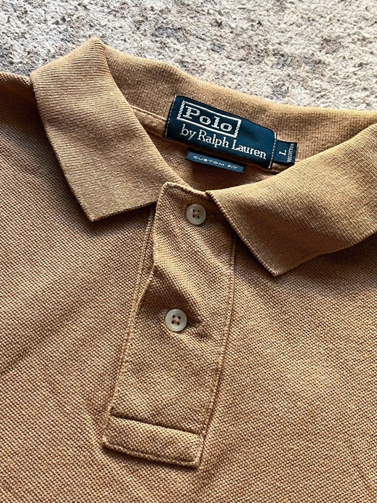 Polo Ralph Lauren Polo Ralph Lauren Sz L Made in Philippines Beige Rugby Size US L / EU 52-54 / 3 - 6 Thumbnail