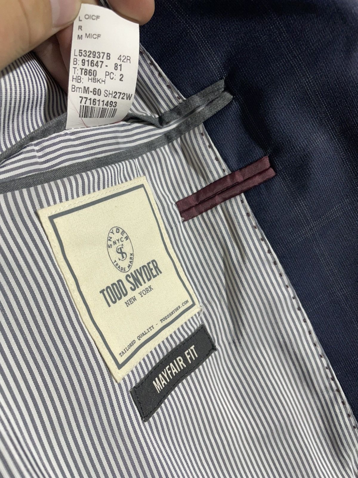Todd Snyder Todd Snyder Mayfair Fit Check pattern wool mens suit Size 42R - 23 Thumbnail