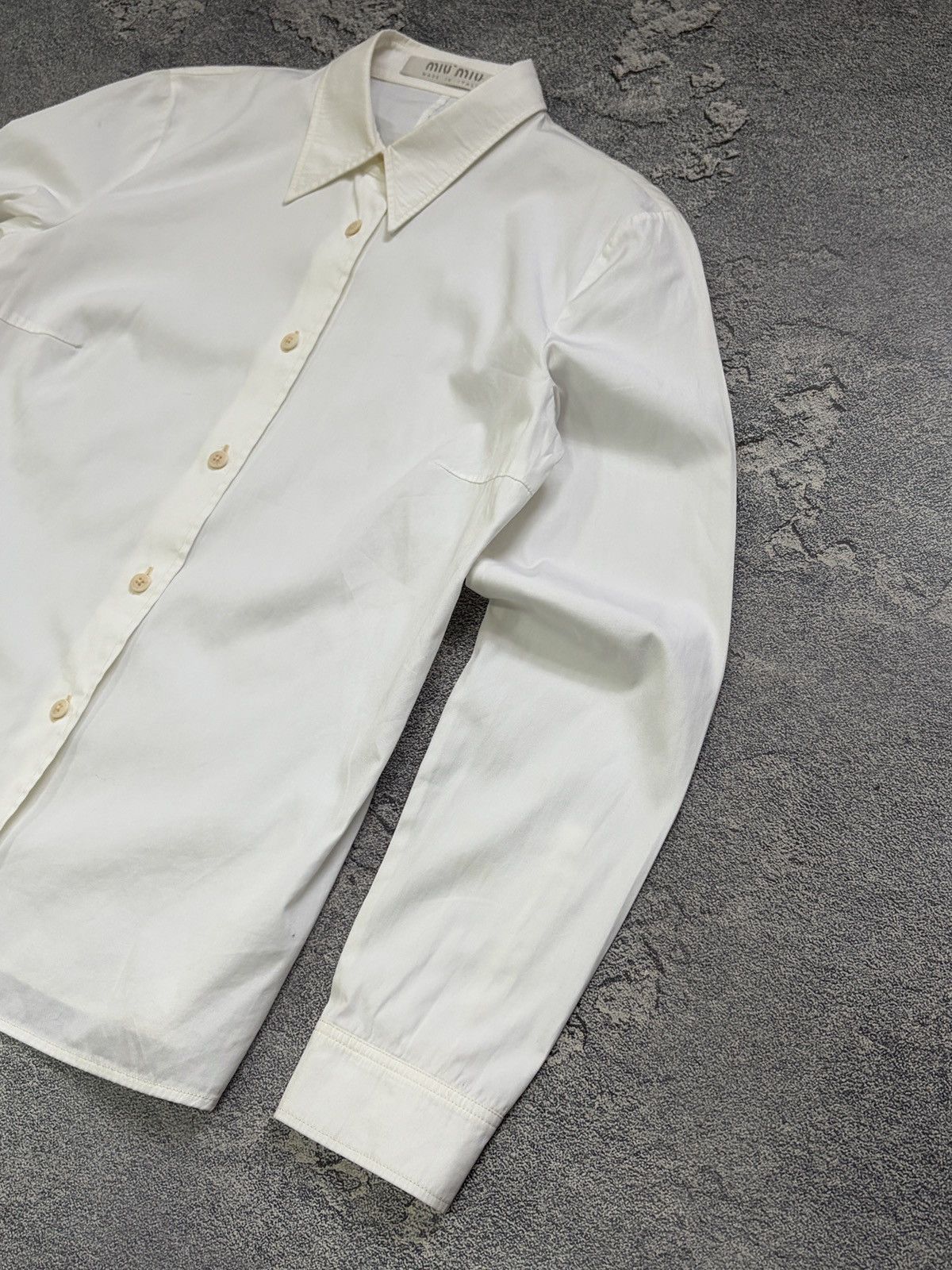 Miu Miu Miu Miu Archival White Button Up Shirt Italy Size 40 Size S / US 4 / IT 40 - 9 Thumbnail
