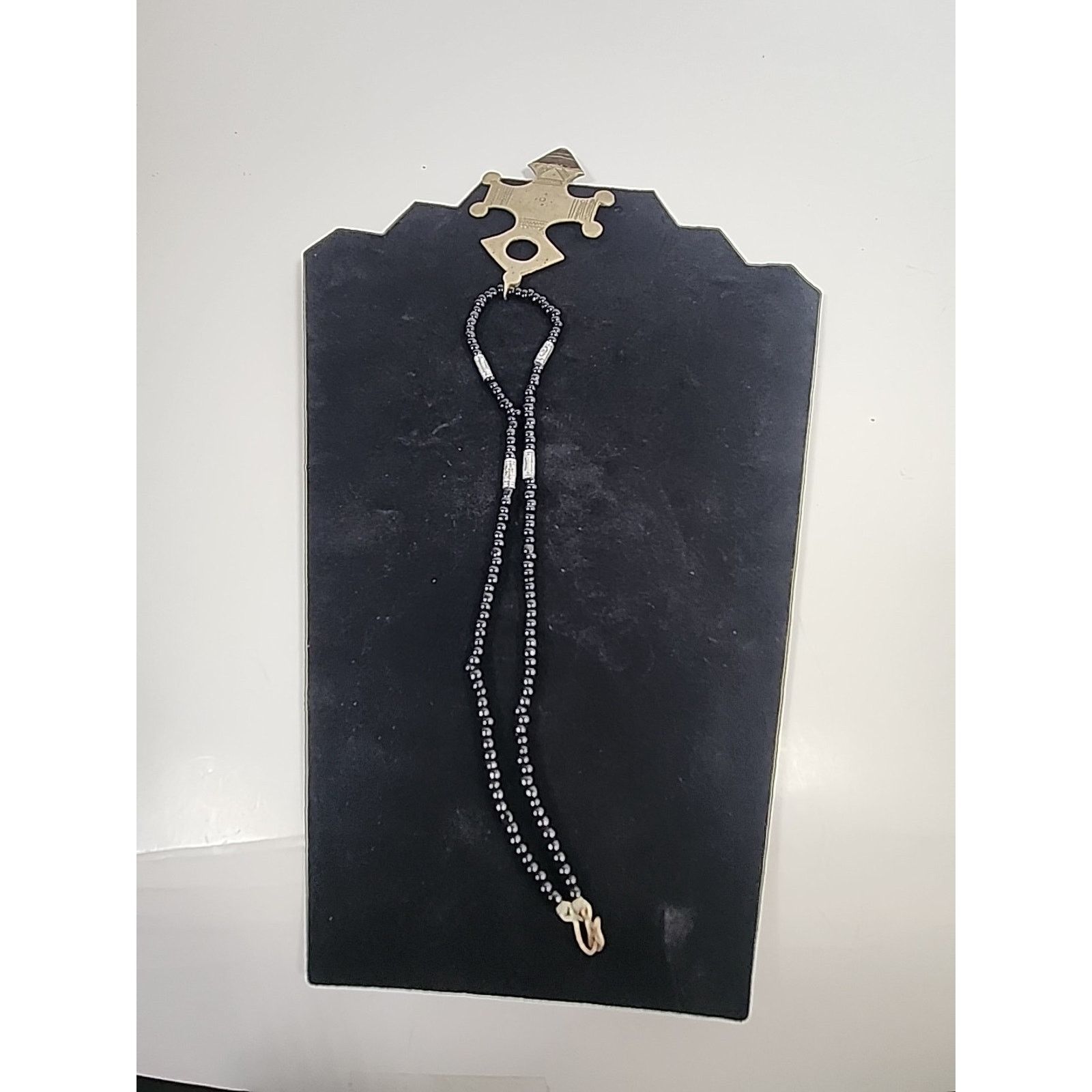Other Handmade Tuareg Agadez Cross Pendant Black Beads Necklace Size ONE SIZE - 9 Thumbnail