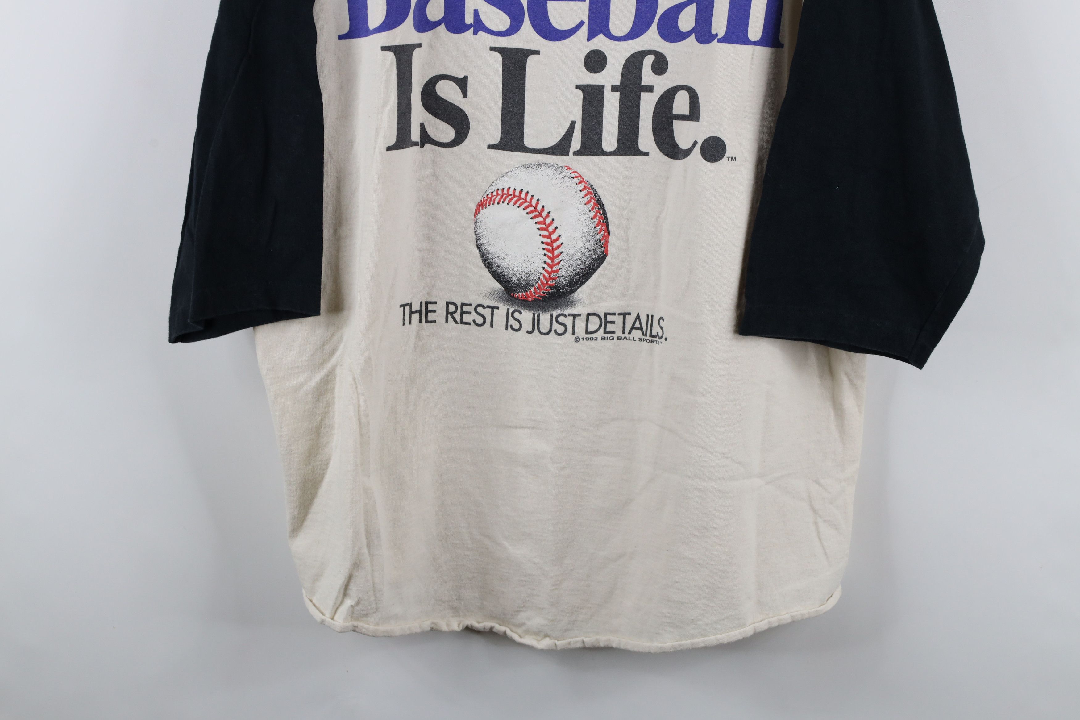 Vintage Vintage 90s Baseball Is Life 3/4 Sleeve Raglan T-Shirt Size US XL / EU 56 / 4 - 3 Thumbnail