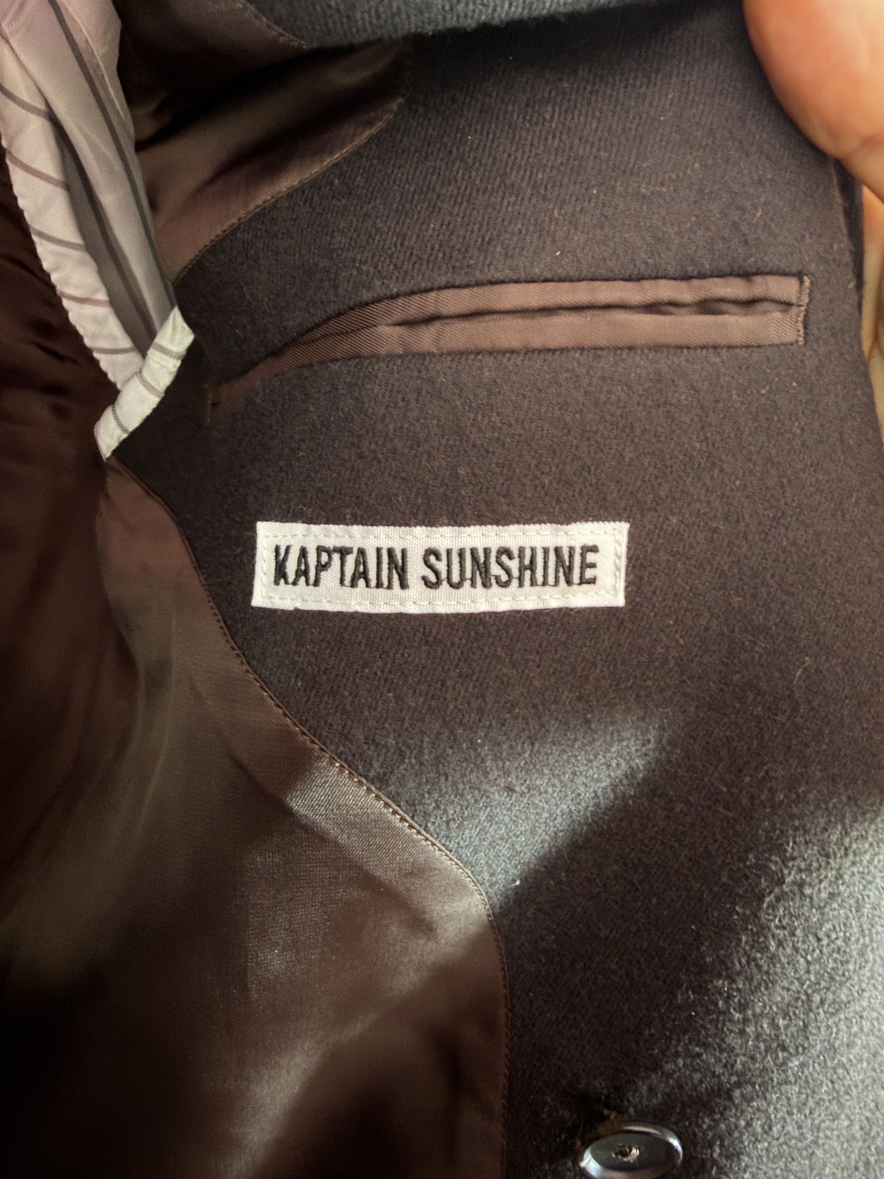 Kaptain Sunshine Kaptain Sunshine brown double breasted blazer (46/S) Size 36R - 4 Thumbnail