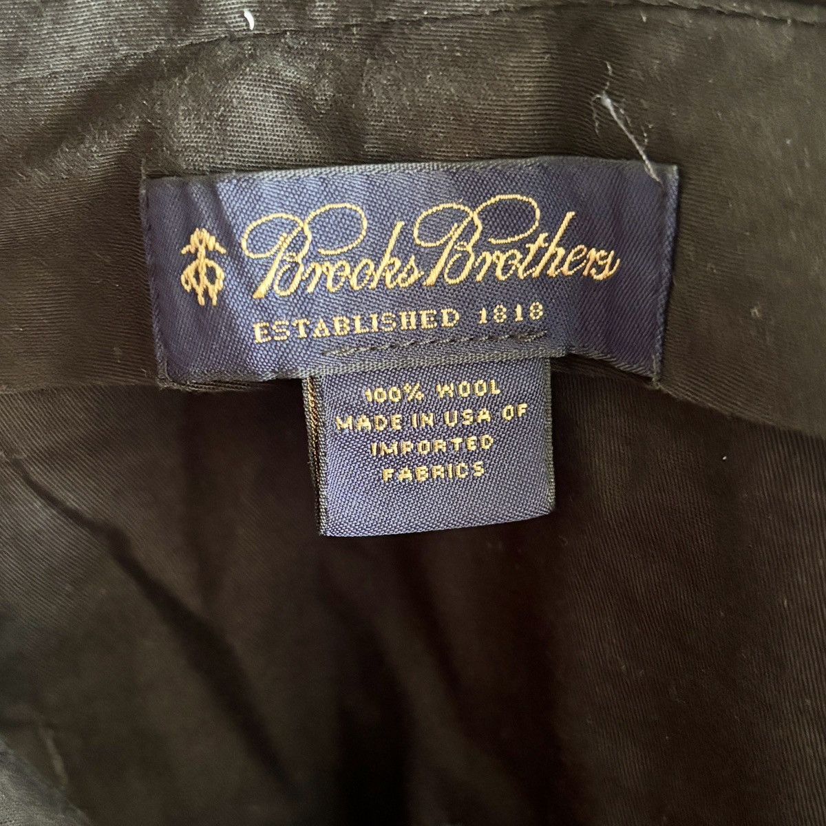Brooks Brothers Brooks Brothers Men's Black Stripe 90s Wide Leg Suit Pants Size 34R - 2 Thumbnail