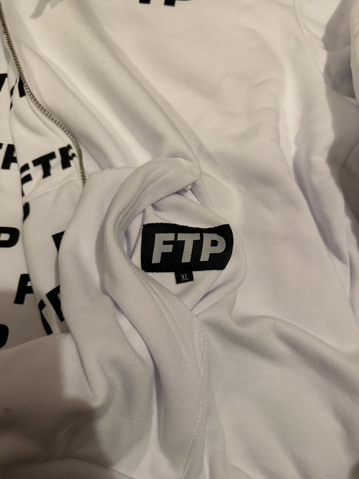 Fuck The Population White FTP Full Zip Up Hoodie Reversible Logo Size US XL / EU 56 / 4 - 5 Thumbnail