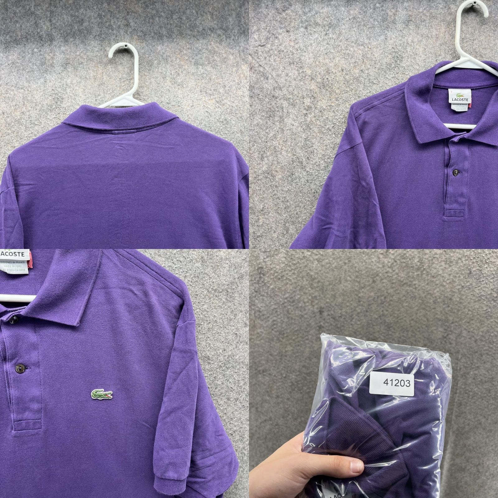 Lacoste Lacoste Polo Shirt Mens 2XL Purple Short Sleeve Knit Croc Logo Casual Polo Shirt Mens 2XL Purple Size US XXL / EU 58 / 5 - 8 Thumbnail