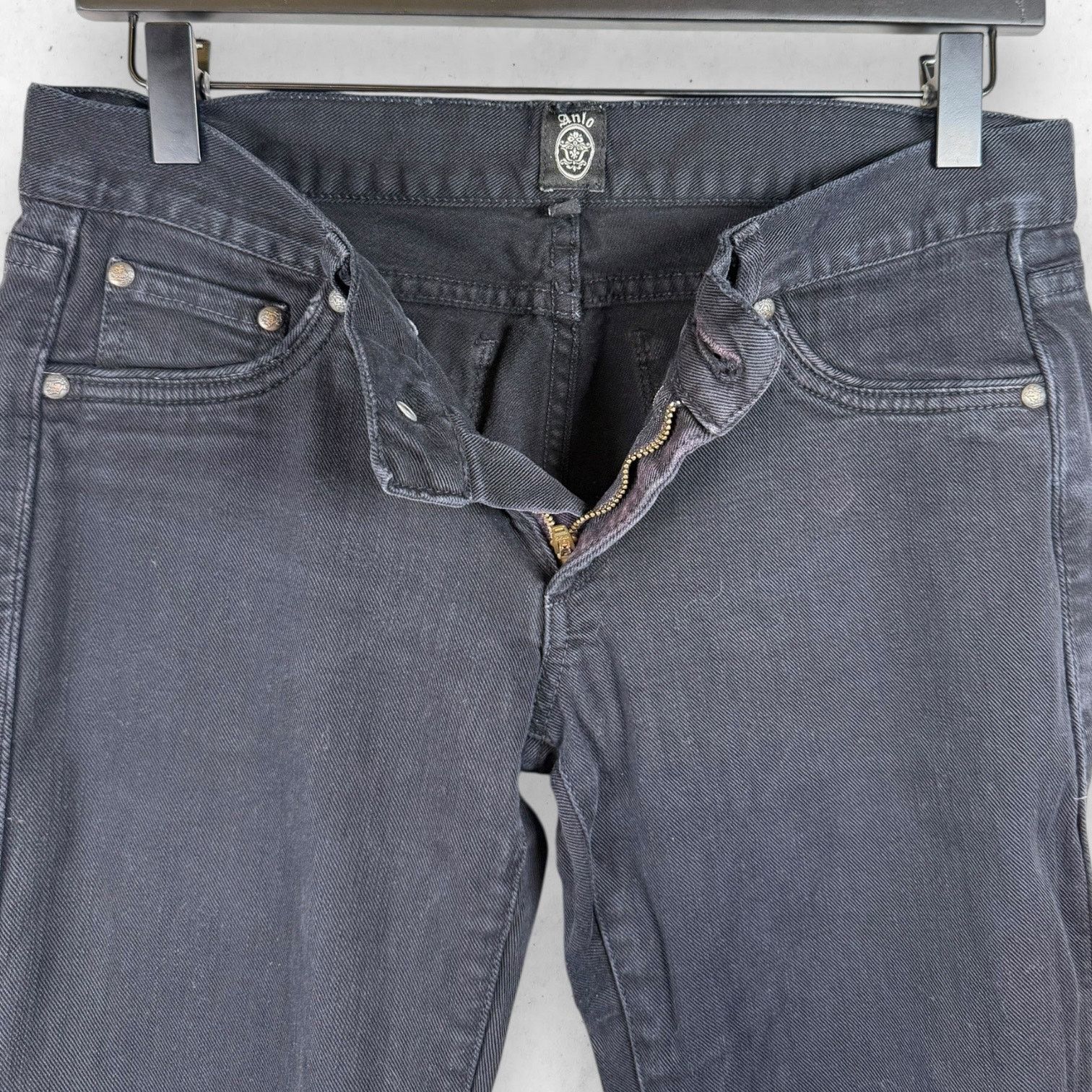 Other Anlo Black Denim Jeans Low Rise Skinny Women's 26 No Stretch Size 26" / US 2 / IT 38 - 4 Thumbnail