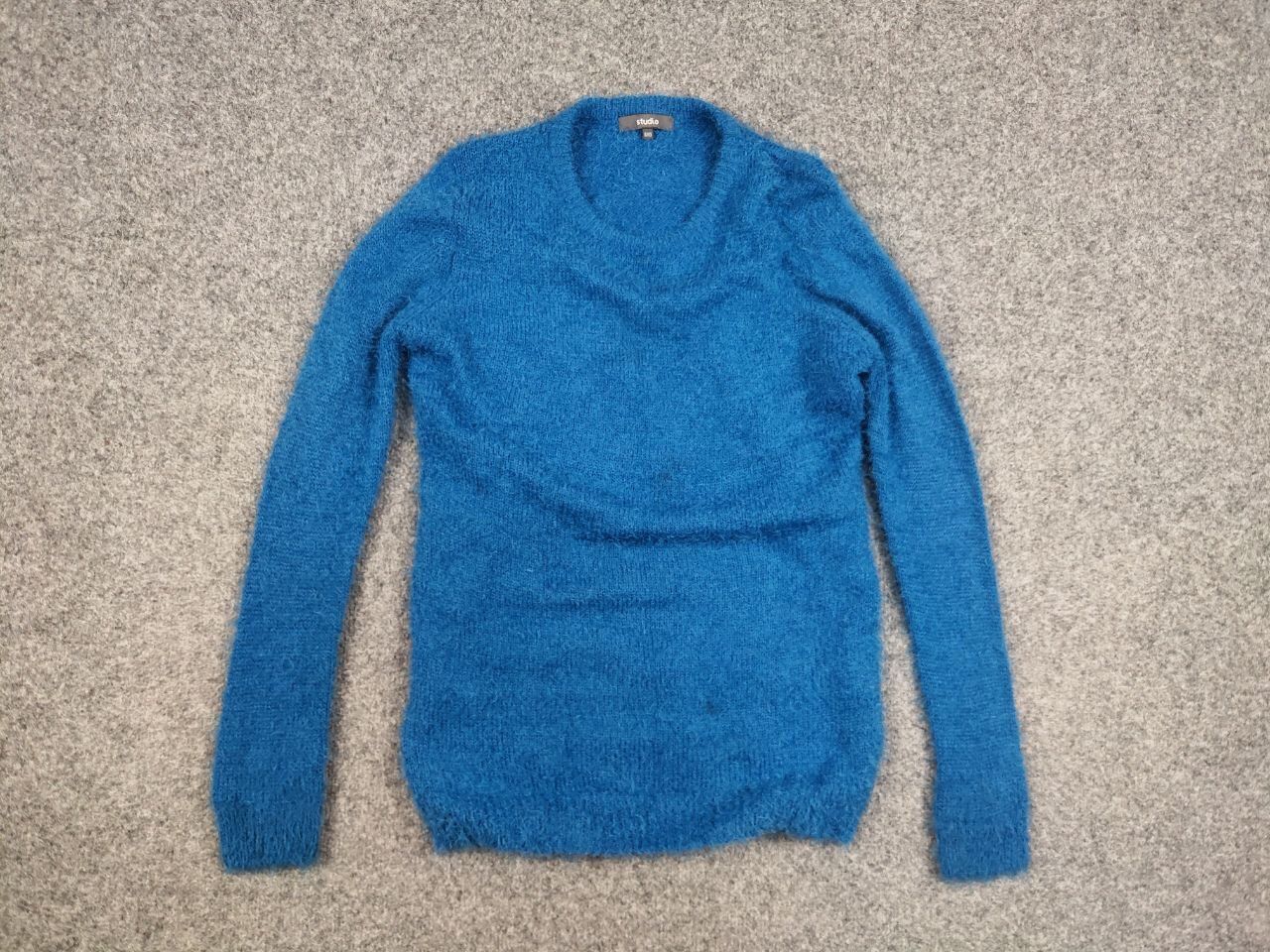 Japanese Brand Vintage 90's Japanese Blue Mohair Style Fuzzy Sweater Hype Size US M / EU 48-50 / 2 - 15 Thumbnail