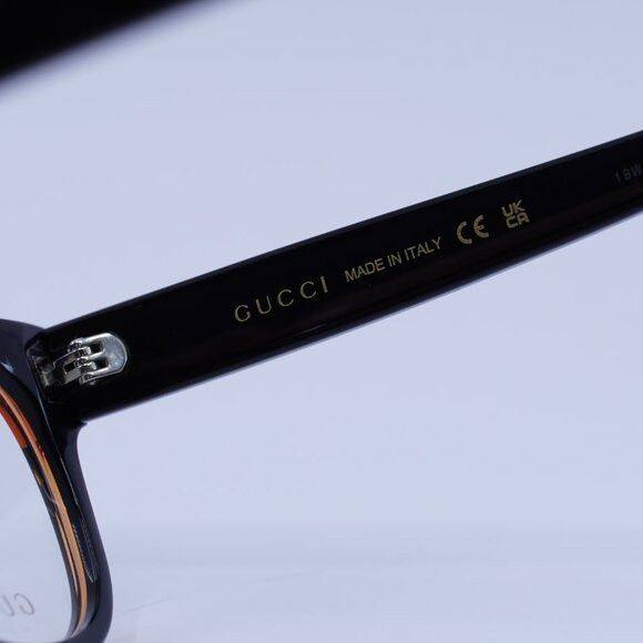 Gucci Gucci GG1796O 003 Eyeglasses Burgundy Crystal on Black 52mm Size ONE SIZE - 7 Thumbnail