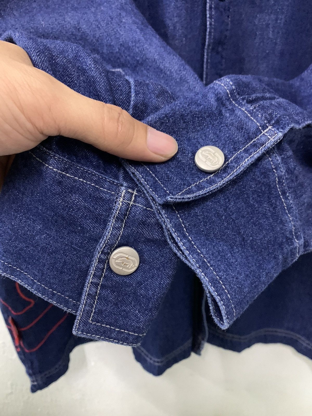 Ecko Unltd. RARE Ecko Function Denim Buttons Up Big Logo Size US XL / EU 56 / 4 - 8 Thumbnail