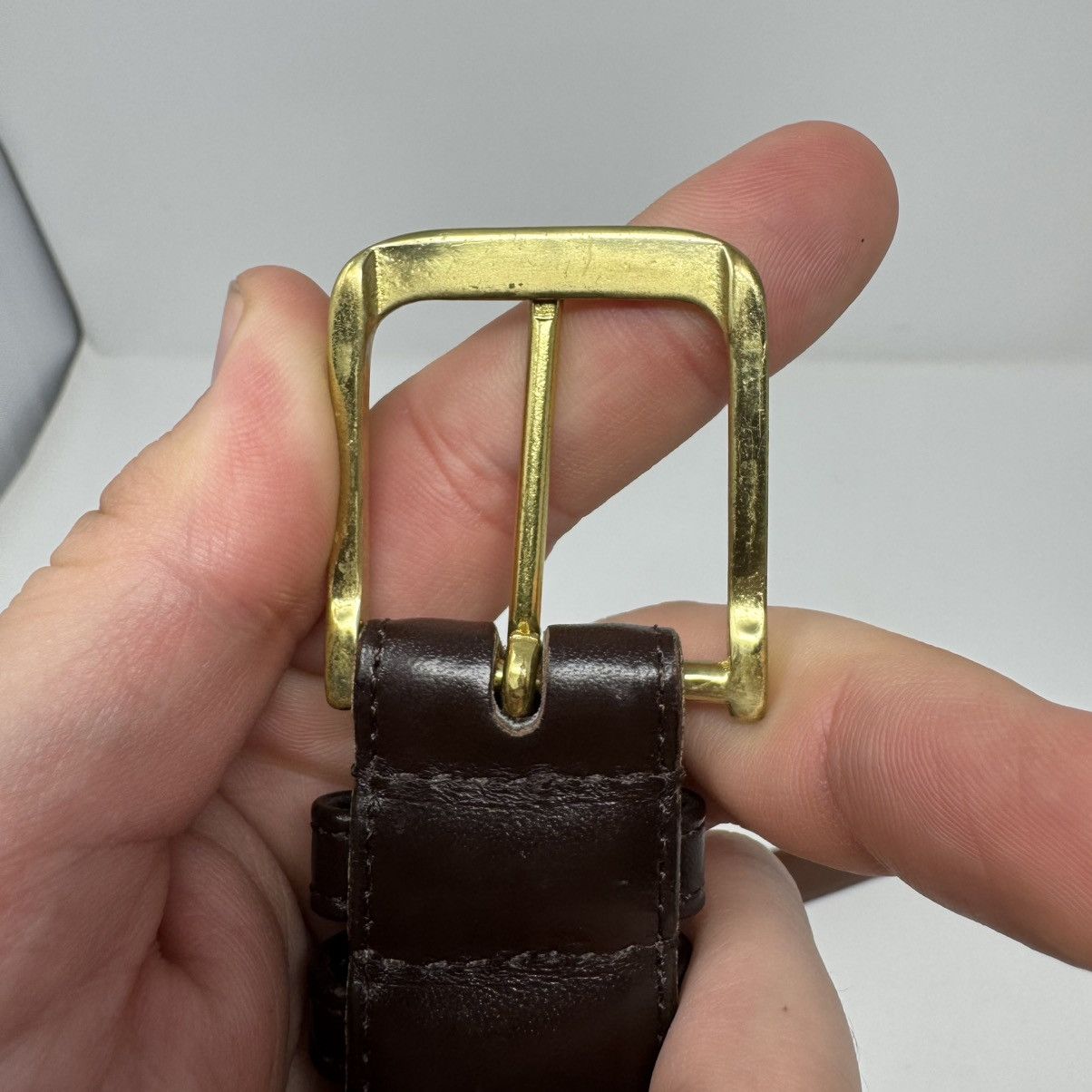 Coach Coach 5800 Burnished Cowhide Brass Buckle Belt Men's 40 Size 40 - 3 Thumbnail