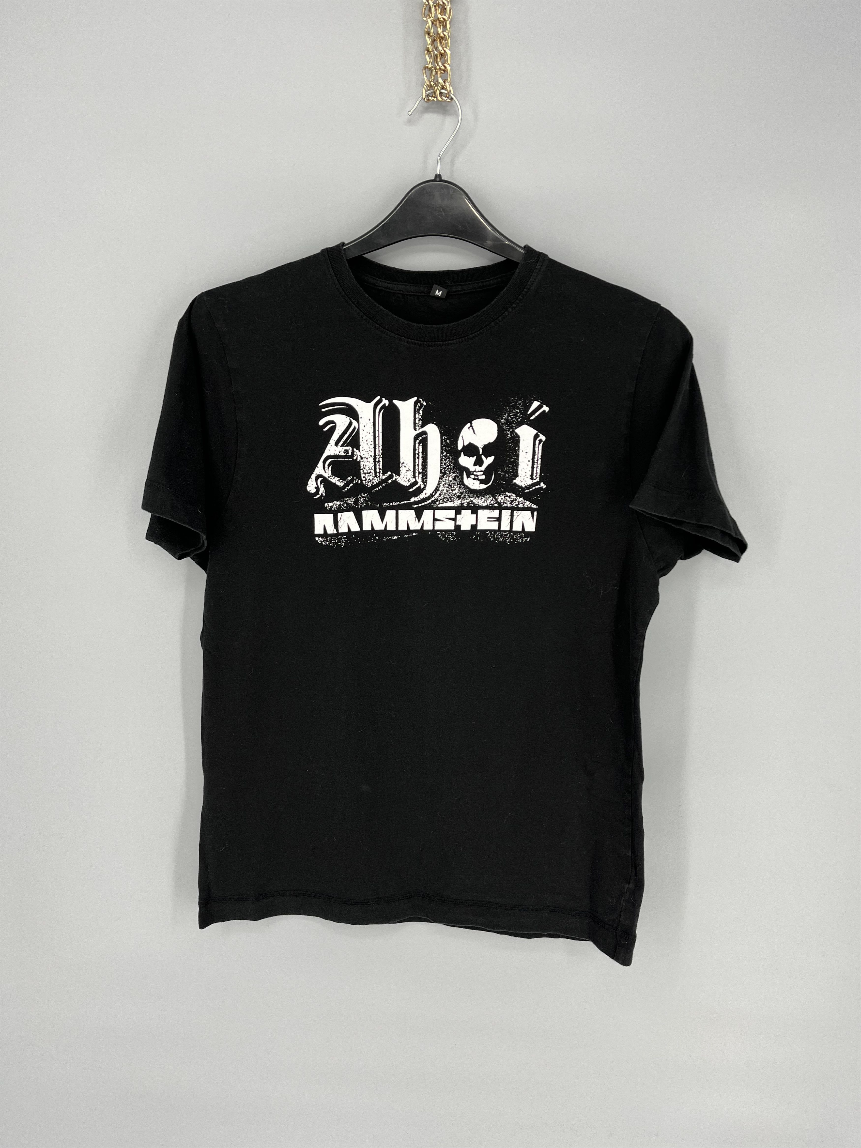 Band Tees Vintage Y2K Rammstein Face Horror Print Band Rock Streetwear Size US M / EU 48-50 / 2 - 1 Thumbnail