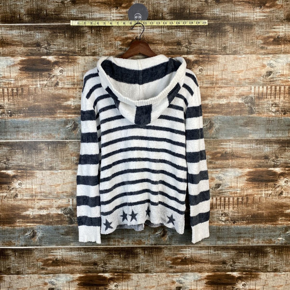 Japanese Brand DL Gelato Pique Stripe Black Hoodie #C1045 Size M / US 6-8 / IT 42-44 - 12 Thumbnail