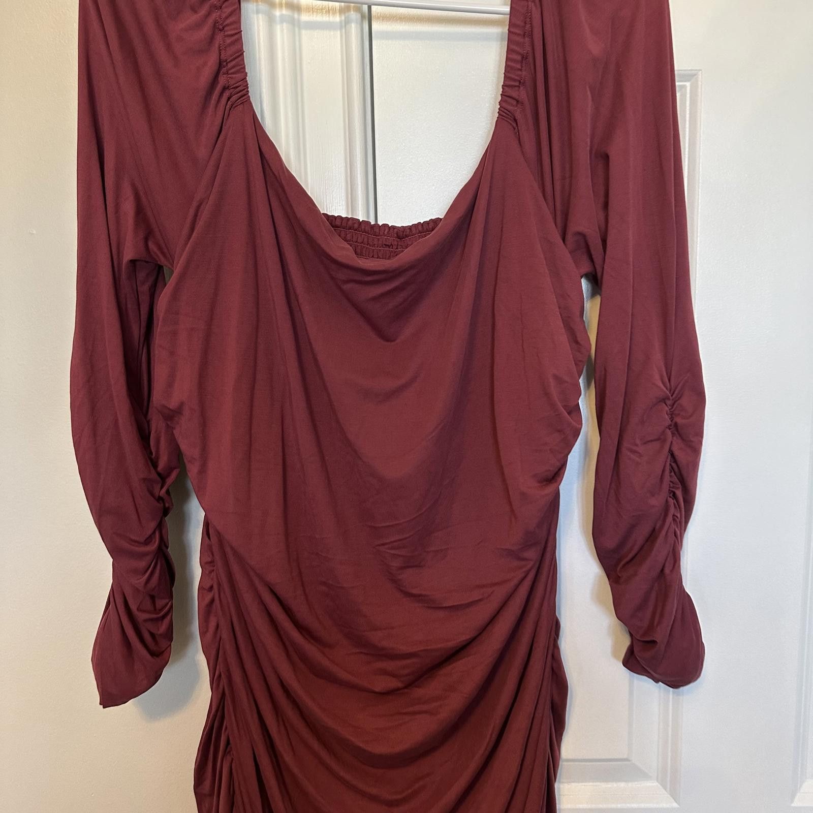 Designer Chic Wine-Colored Maxi Dress - XL Size XL / US 12-14 / IT 48-50 - 2 Thumbnail