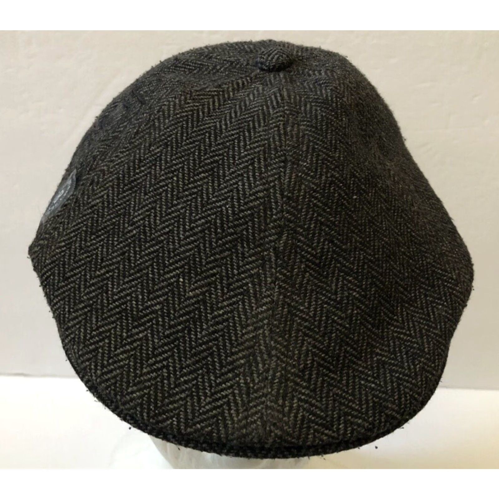 Vintage Jim Beam Hat Flat Cap Brooklyn Style Herringbone Gray Wool Polyester Men M Gray Classic Designer Hipster Grunge 90s? Size ONE SIZE - 4 Thumbnail