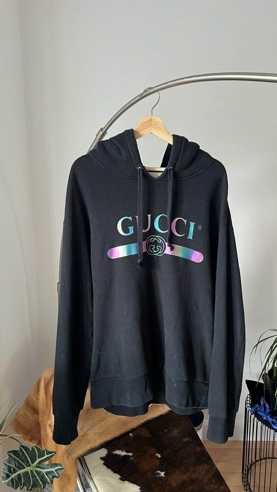 Gucci Multicolor belt logo hoodie