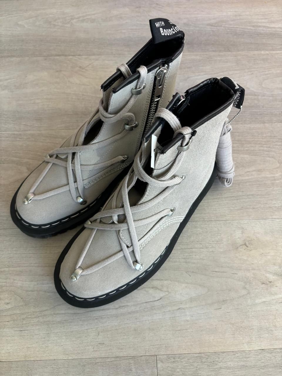 Rick Owens Doc Martens Rick Owens 1460 Bex Boot Taupe Suede Size US 8 / EU 41 - 1 Thumbnail