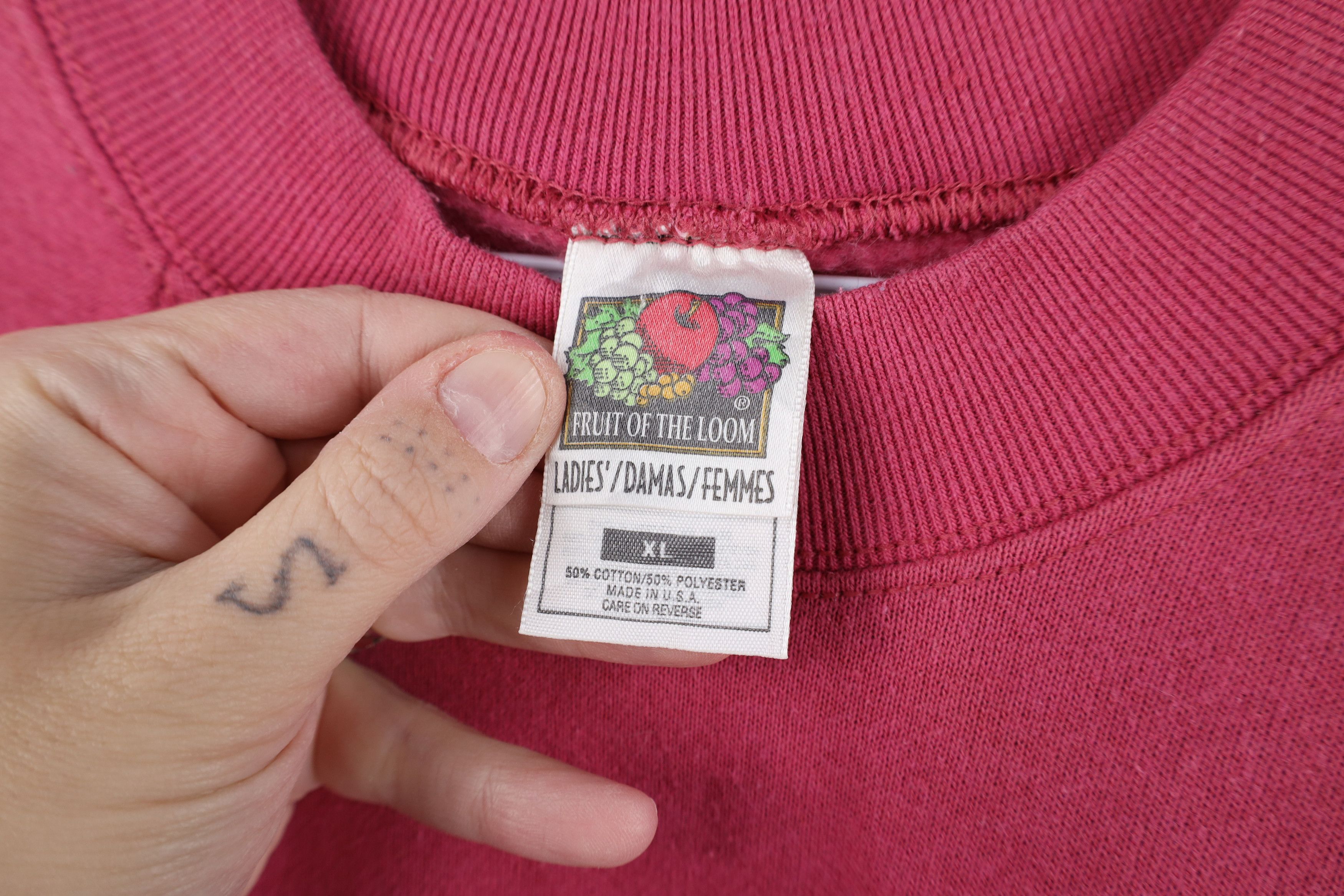 Vintage Vintage 90s Streetwear Crewneck Sweatshirt Pink USA Size XL / US 12-14 / IT 48-50 - 7 Thumbnail