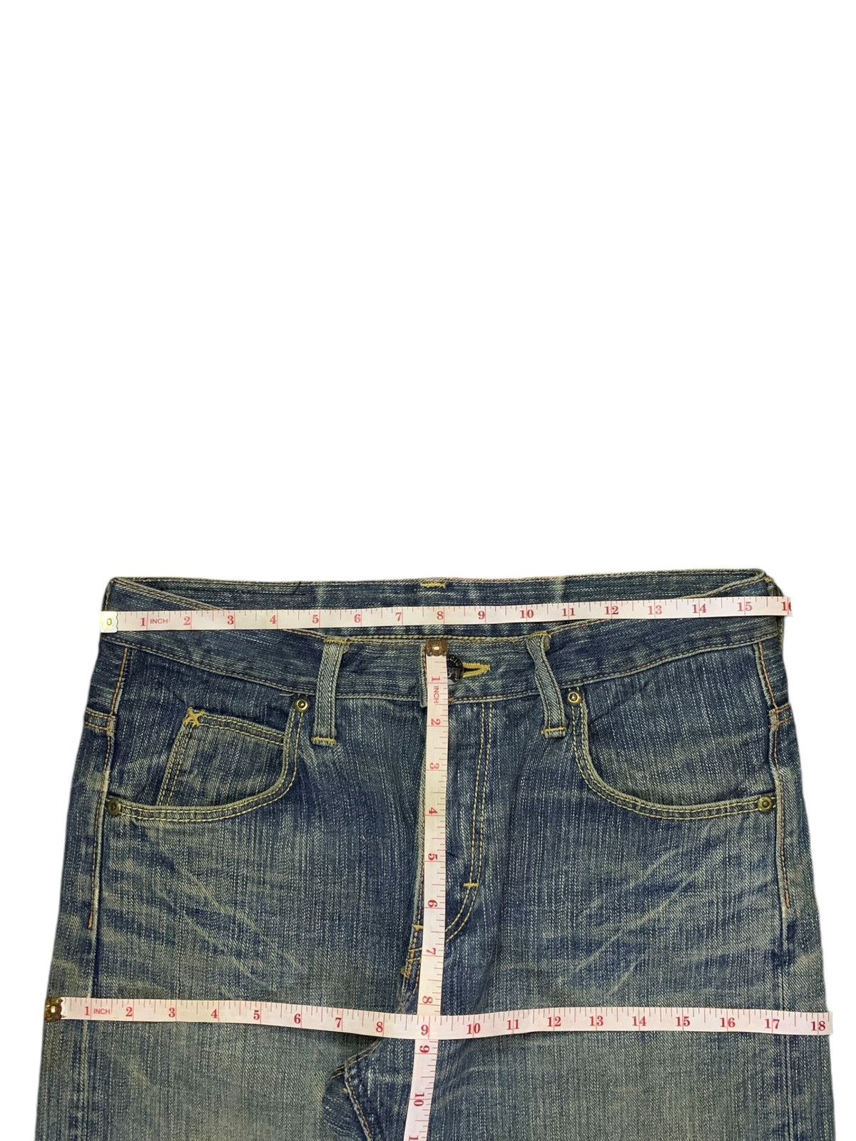Lee Vintage Japanese Lee Mud Wash Distressed Baggy Jeans Size US 31 - 12 Thumbnail
