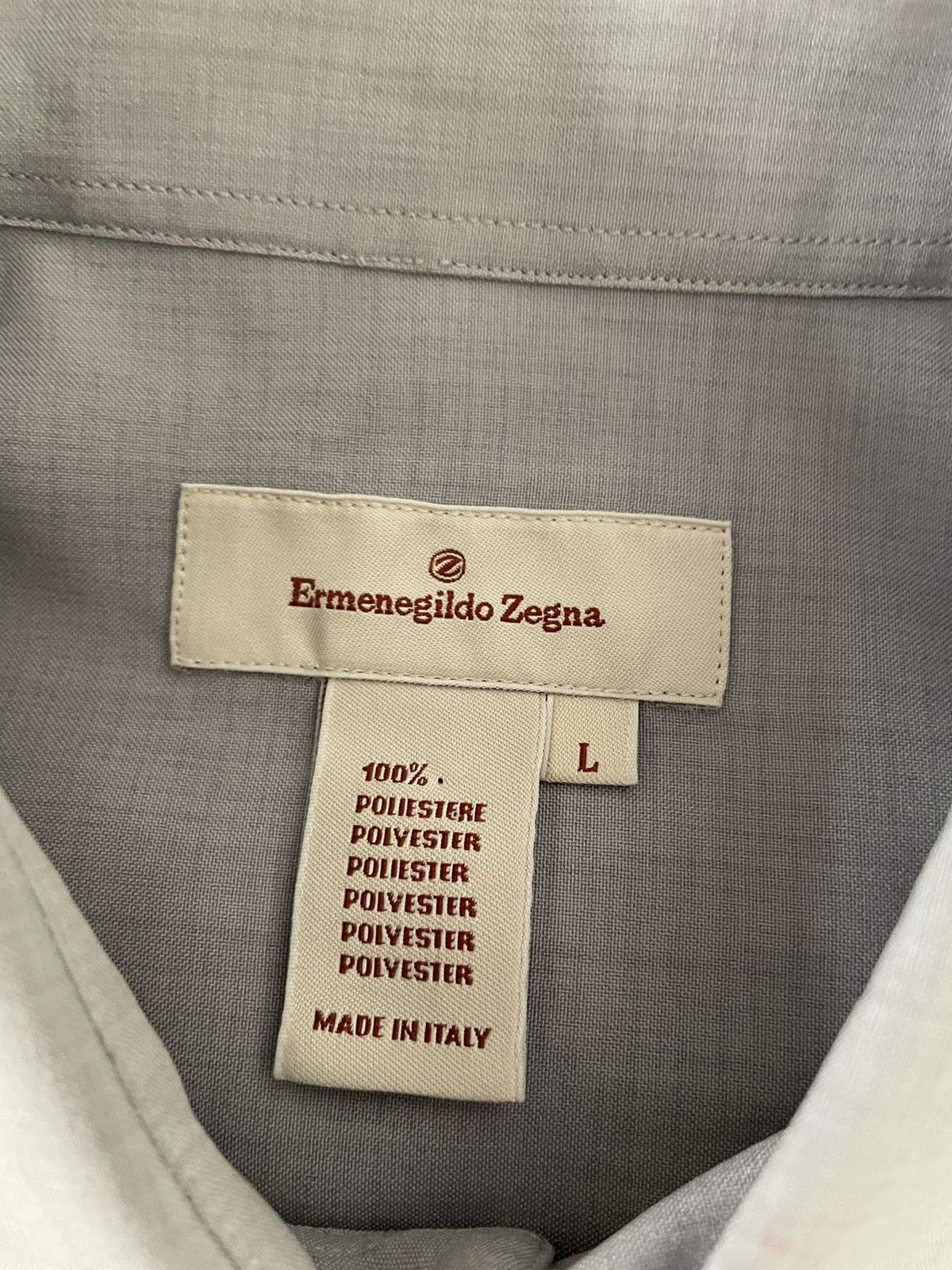 Ermenegildo Zegna × Vintage Vintage Polyester Sport Shirt Size US L / EU 52-54 / 3 - 11 Thumbnail