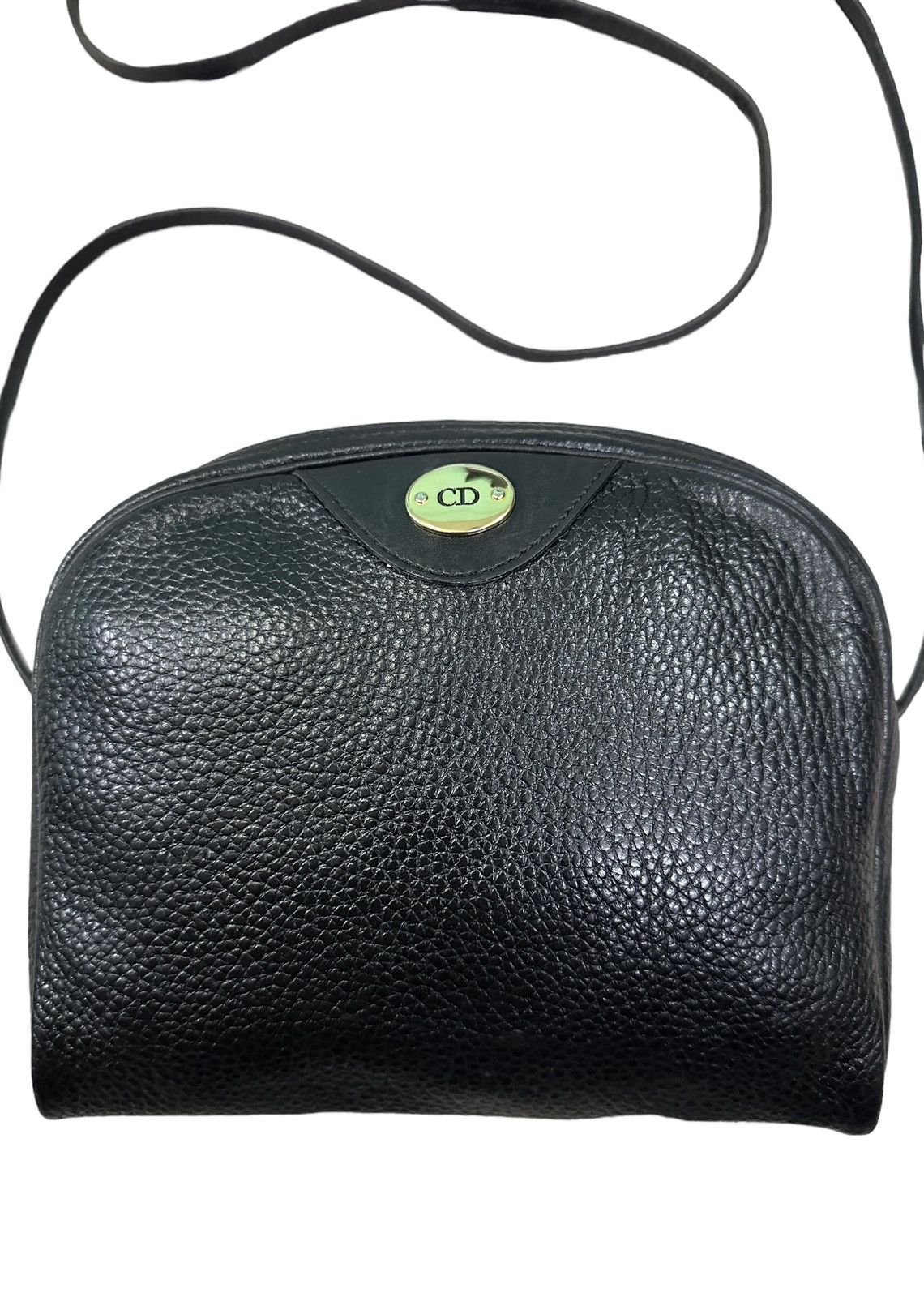 Dior AUTHENTIC VINTAGE CHRISTIAN DIOR BLACK LEATHER CROSSBODY BAG Size ONE SIZE - 2 Thumbnail