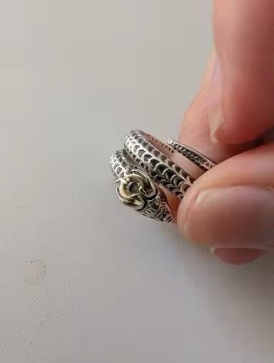 Vintage Horned Snake Adjustable Ring Size ONE SIZE - 4 Thumbnail