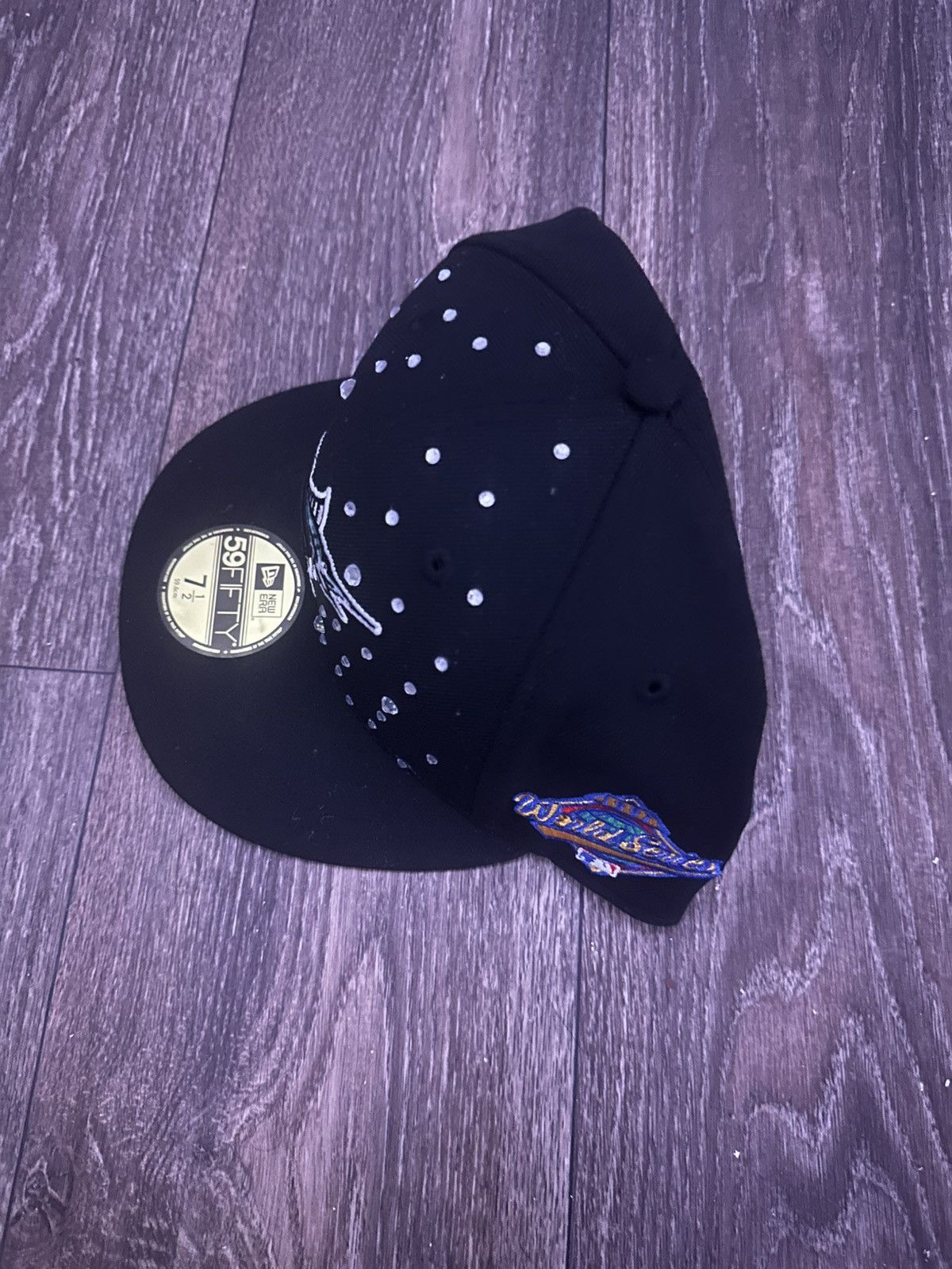 New Era Florida Marlins Custom Rhinestone 59Fifty Fitted Hat 7 1/2 Size ONE SIZE - 3 Thumbnail
