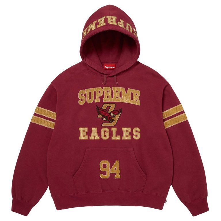 Supreme Supreme Navy Rhinestone Eagle Hoodie FW26 | Grailed