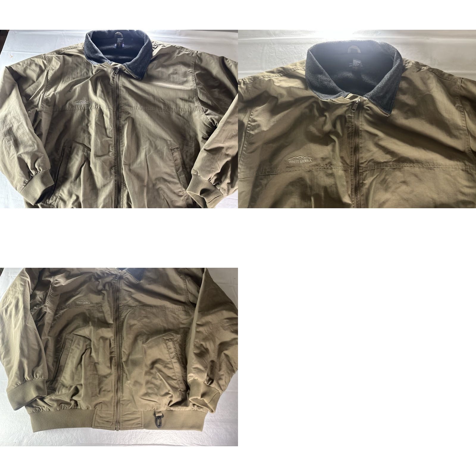 Vintage VINTAGE White Sierra Fleece Lined Jacket Mens 2XL Green Packable Hood Gorpcore Shirt Size US M / EU 48-50 / 2 - 8 Thumbnail