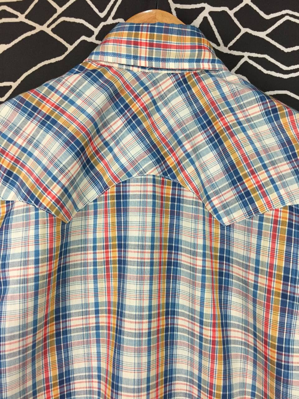 Levi's Vtg 70s Levi’s Made in Usa Western Plaid Snap Button Shirt Size US M / EU 48-50 / 2 - 6 Thumbnail