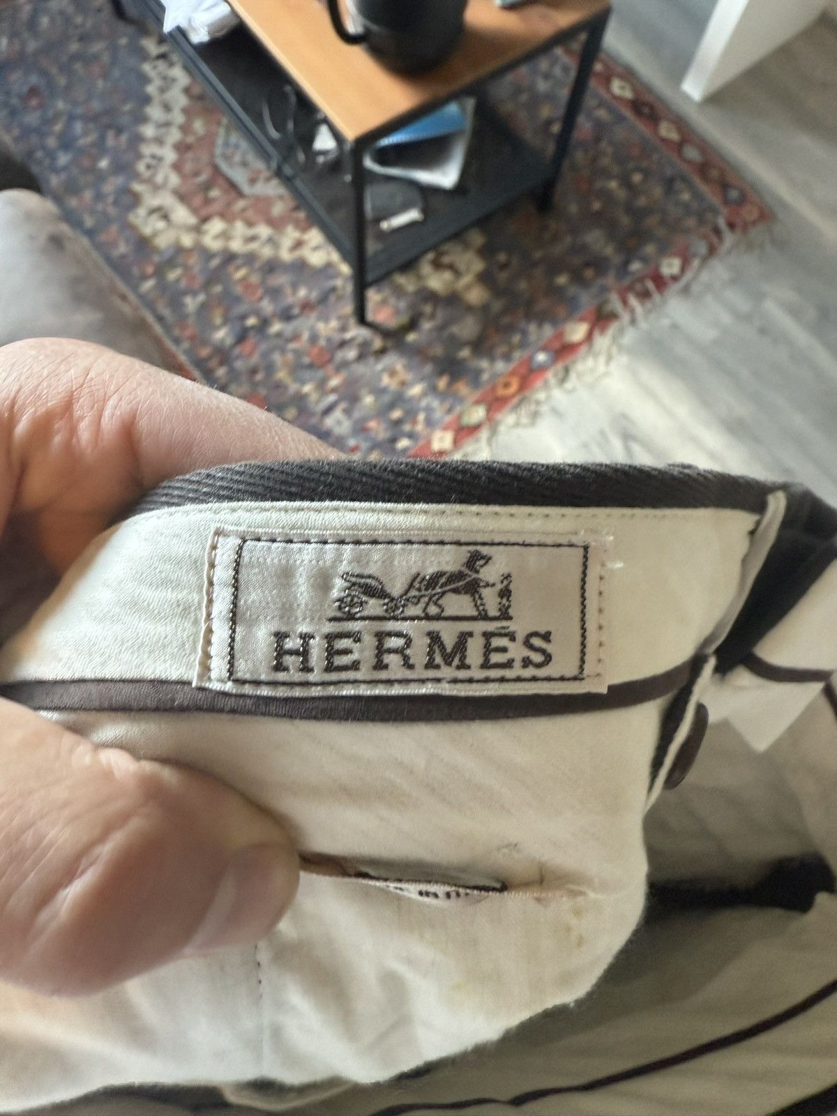 Hermes Brown Cotton-Cashmere Trousers Size US 32 / EU 48 - 14 Thumbnail