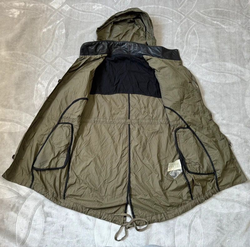 Diesel Black Gold Diesel Black Gold Military Parka Coat Jacket Nylon Leather S Size S / US 4 / IT 40 - 3 Thumbnail