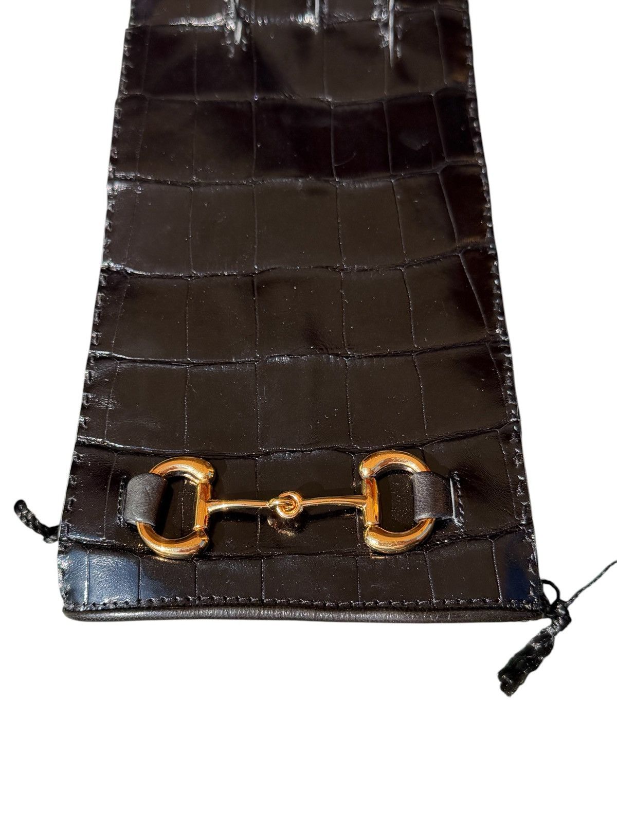 Gucci Gucci Horsebit Crorodile lesther gloves Size ONE SIZE - 8 Thumbnail