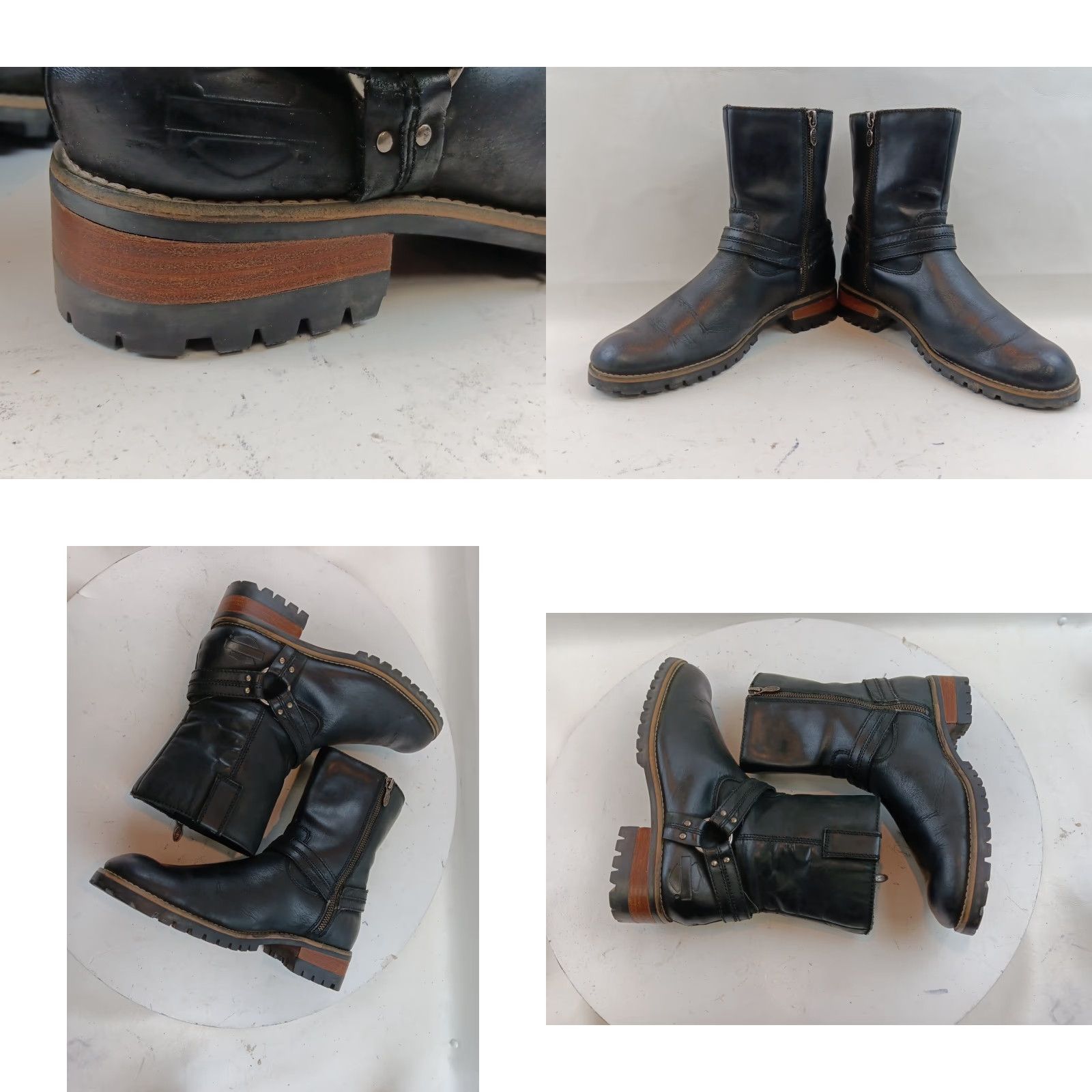 Harley Davidson Harley Davidson Boots Womens 8.5 Black Leather Harness Motorcycle Riding Size US 9 / IT 39 - 10 Thumbnail