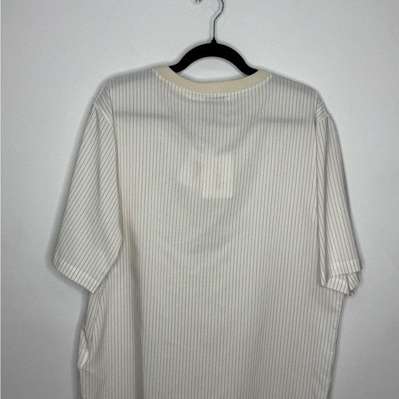 Lanvin Lanvin Striped Logo T-Shirt Silk White Men’s Size 38/US Medi Size US M / EU 48-50 / 2 - 6 Thumbnail