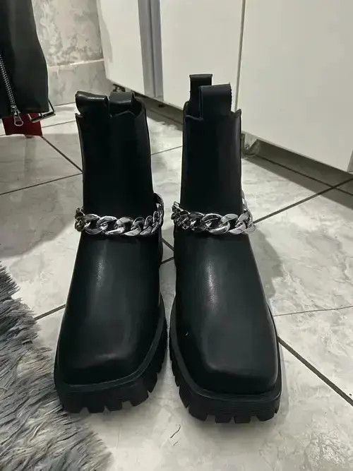 Other Leather Ankle Boots Male Footwear Chain Design Size US 8 / EU 41 - 3 Thumbnail