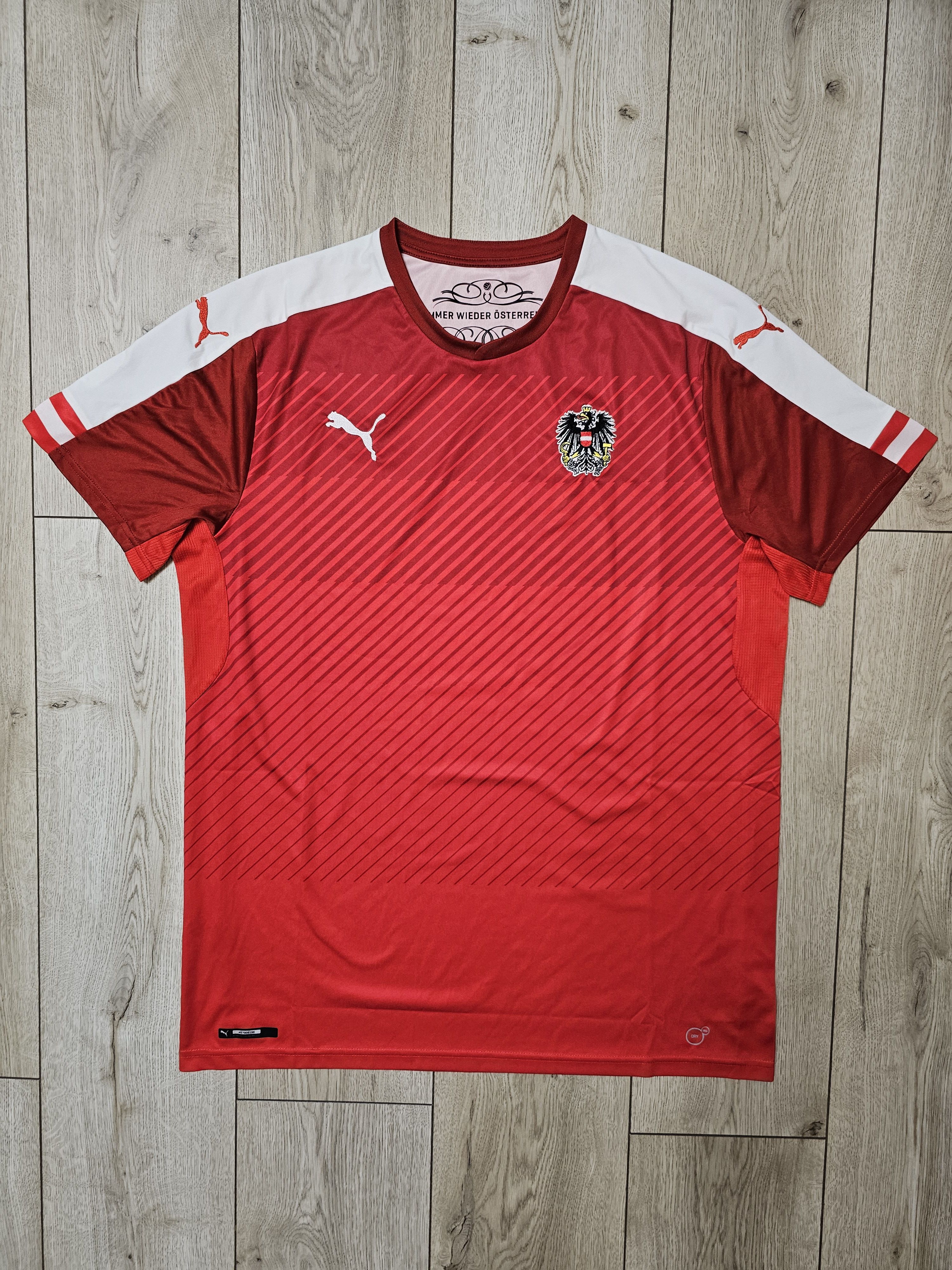 Puma AUSTRIA 2016 2017 HOME FOOTBALL SHIRT SOCCER JERSEY Size US XL / EU 56 / 4 - 1 Thumbnail