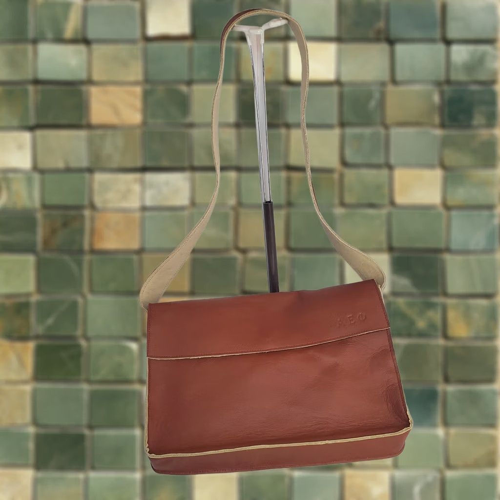 Vintage American Eagle Suede Leather Messenger Should Bag Small Nwot Size ONE SIZE - 1 Thumbnail