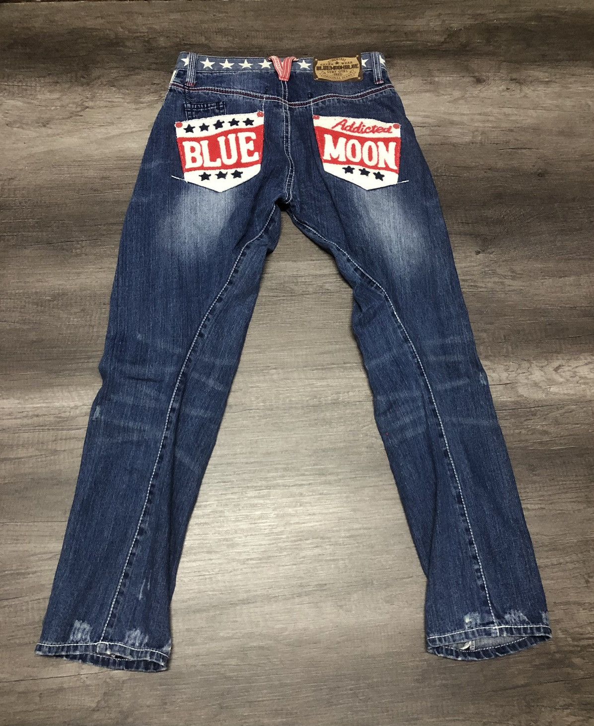 Japanese Brand BLUE MOON BLUE DENIM JEANS Size US 30 / EU 46 - 8 Thumbnail