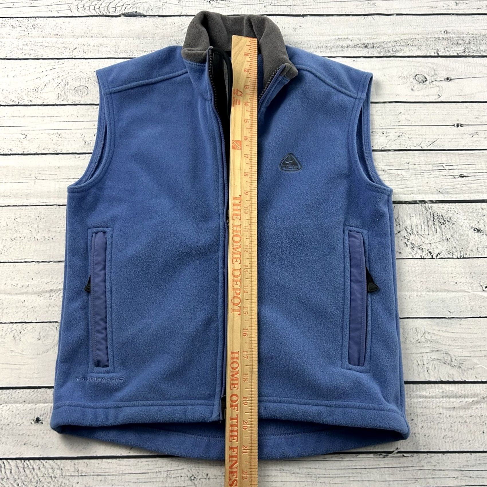 Nike VINTAGE Nike ACG Thermal Layer Therma-Fit Fleece Vest Women's XS Blue Size XS / US 0-2 / IT 36-38 - 3 Thumbnail