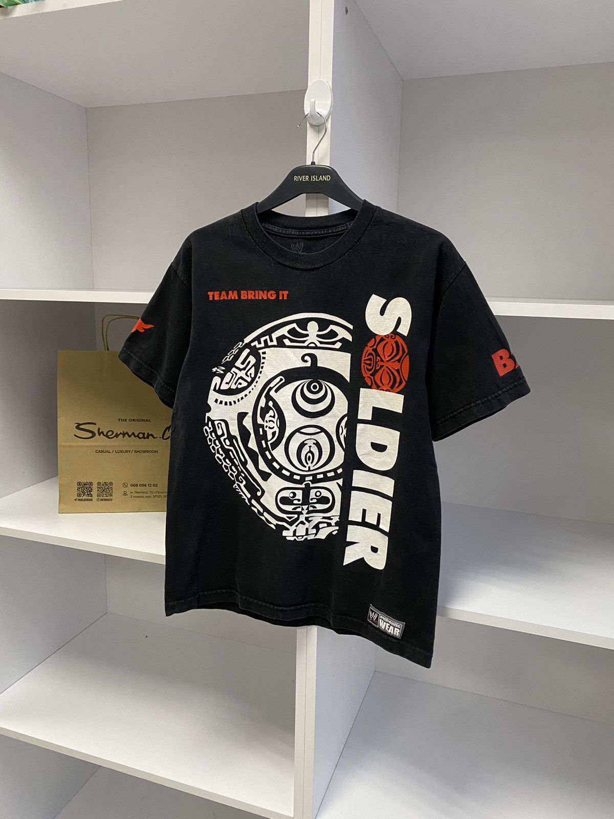 Vintage × WWE The Rock Mens Shirt WWE Authentic Team Bring It Soldier Size US M / EU 48-50 / 2 - 4 Thumbnail