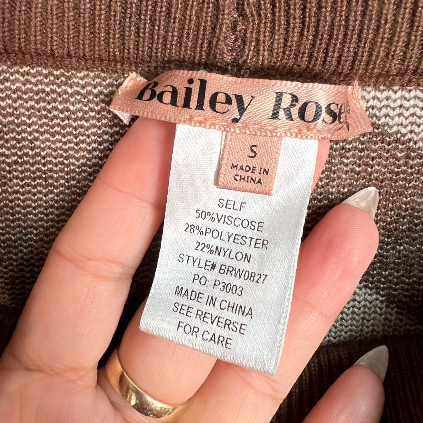 Vintage Bailey Rose Womens Size Small Knit Pants Brown & Cream Abstract Zebra Print Pants Small Brown Bailey Rose Womens Ankle Straight 33in Inseam 25in Waist Size 28" / US 6 / IT 42 - 3 Thumbnail