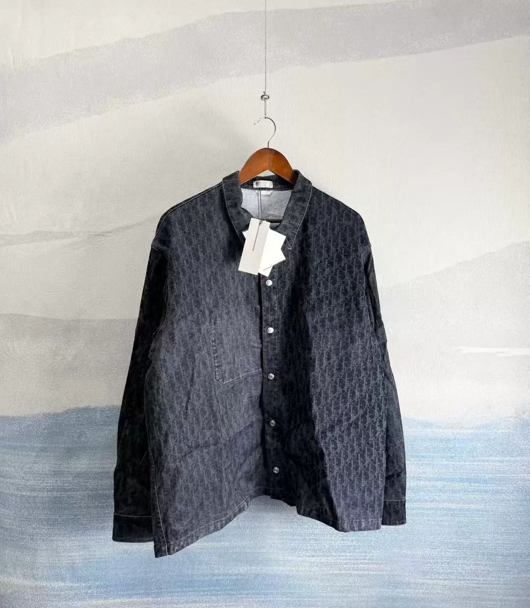 Dior Dior Black Blue Denim Shirt Size 56 Size US L / EU 52-54 / 3 - 1 Thumbnail