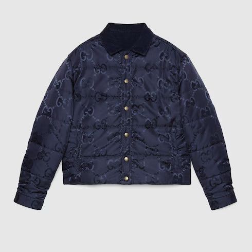 o1s1wg110225 GG Nylon Canvas and Corduroy Reversible Jacket